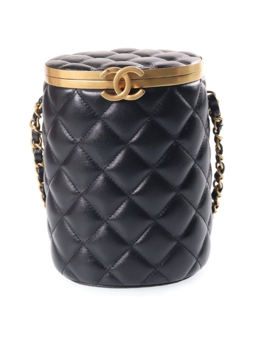 Chanel Quilted Box Vanity Bag Black